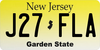 NJ license plate J27FLA