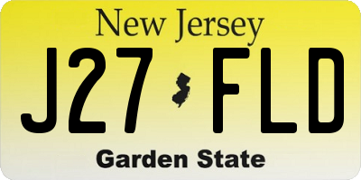 NJ license plate J27FLD