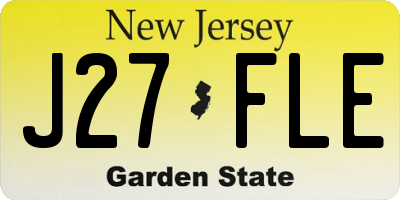 NJ license plate J27FLE