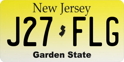NJ license plate J27FLG