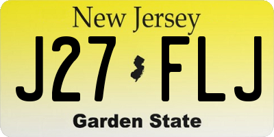 NJ license plate J27FLJ