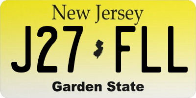 NJ license plate J27FLL