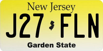 NJ license plate J27FLN