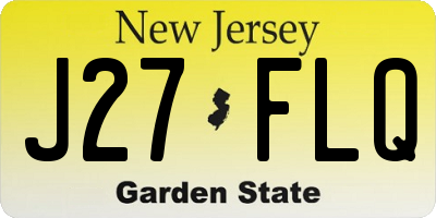 NJ license plate J27FLQ