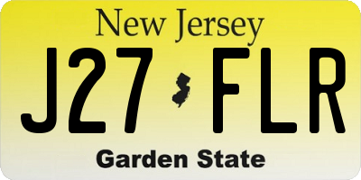 NJ license plate J27FLR