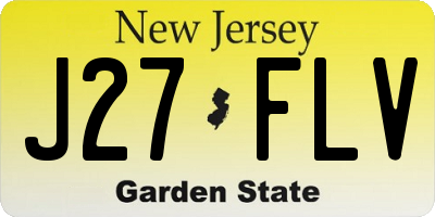 NJ license plate J27FLV
