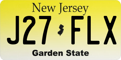 NJ license plate J27FLX