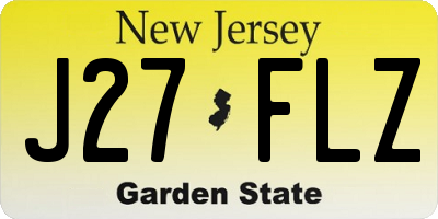 NJ license plate J27FLZ
