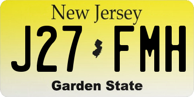 NJ license plate J27FMH