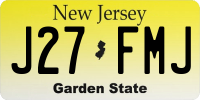 NJ license plate J27FMJ