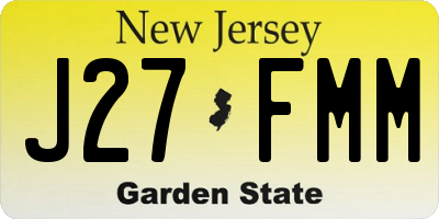 NJ license plate J27FMM