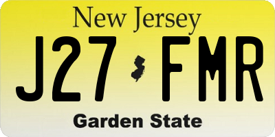 NJ license plate J27FMR
