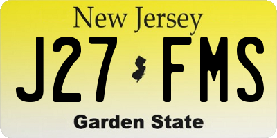 NJ license plate J27FMS