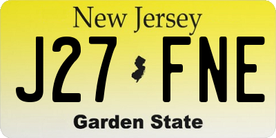 NJ license plate J27FNE