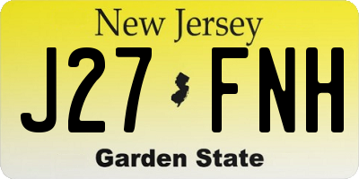 NJ license plate J27FNH