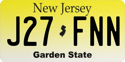 NJ license plate J27FNN