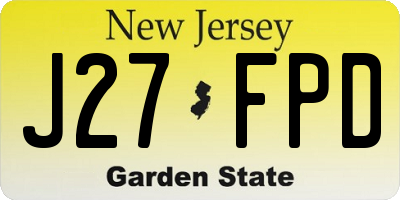 NJ license plate J27FPD