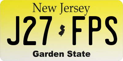 NJ license plate J27FPS
