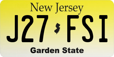 NJ license plate J27FSI