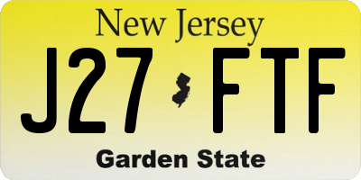 NJ license plate J27FTF