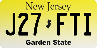 NJ license plate J27FTI
