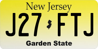 NJ license plate J27FTJ