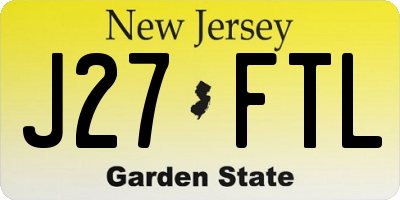 NJ license plate J27FTL