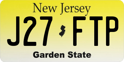 NJ license plate J27FTP
