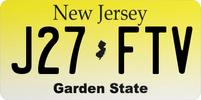 NJ license plate J27FTV