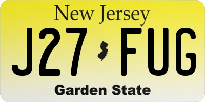 NJ license plate J27FUG