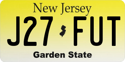 NJ license plate J27FUT