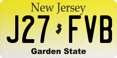 NJ license plate J27FVB