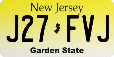 NJ license plate J27FVJ