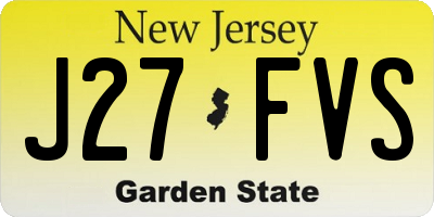 NJ license plate J27FVS