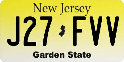 NJ license plate J27FVV