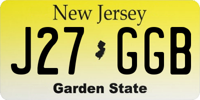 NJ license plate J27GGB