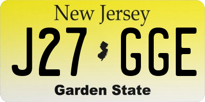 NJ license plate J27GGE