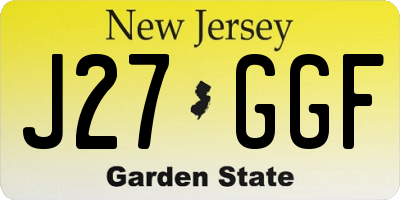 NJ license plate J27GGF