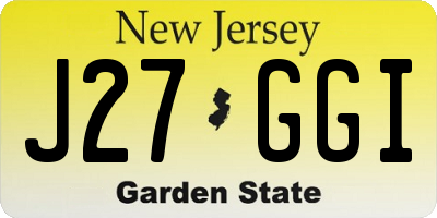 NJ license plate J27GGI