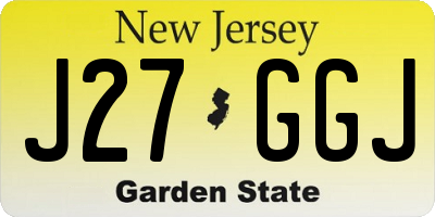 NJ license plate J27GGJ