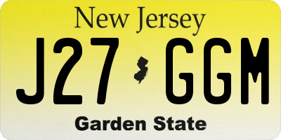 NJ license plate J27GGM