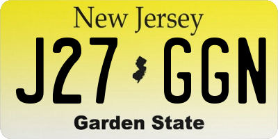 NJ license plate J27GGN