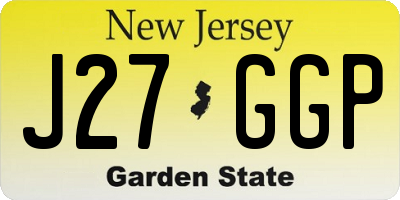 NJ license plate J27GGP