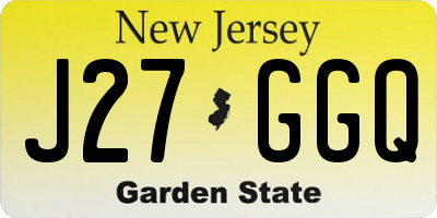 NJ license plate J27GGQ