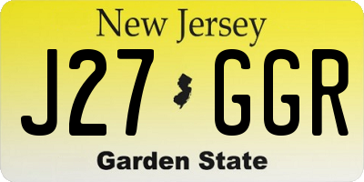 NJ license plate J27GGR