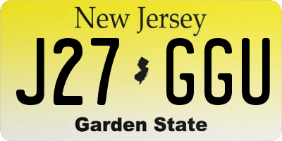 NJ license plate J27GGU