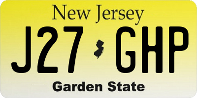 NJ license plate J27GHP