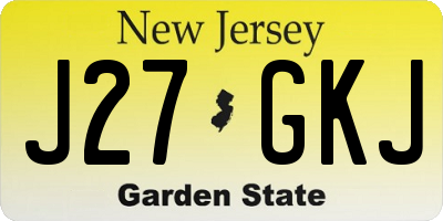 NJ license plate J27GKJ