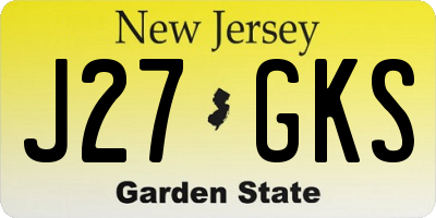 NJ license plate J27GKS
