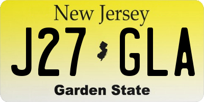 NJ license plate J27GLA